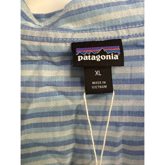 Patagonia Lightweight A/C Shirt 52960 Good Times Steam Blue Stripe Women's XL - Picture 5 of 7